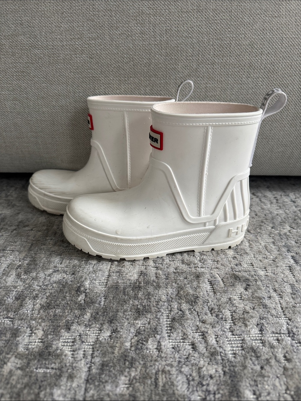 Hunter Kids White Short Rain Boots - Picture 4 of 6